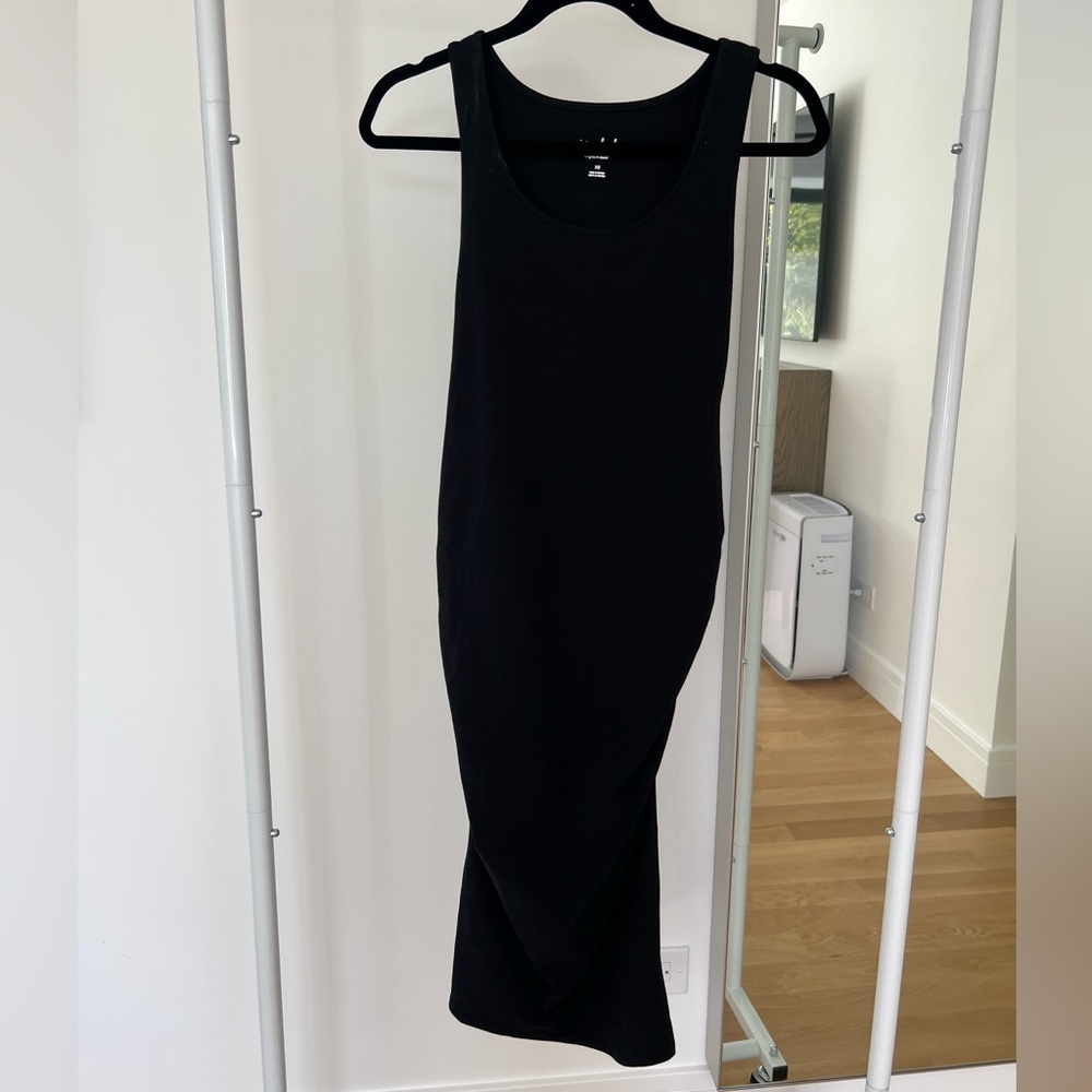 Isabel Maternity Black Maxi Dress